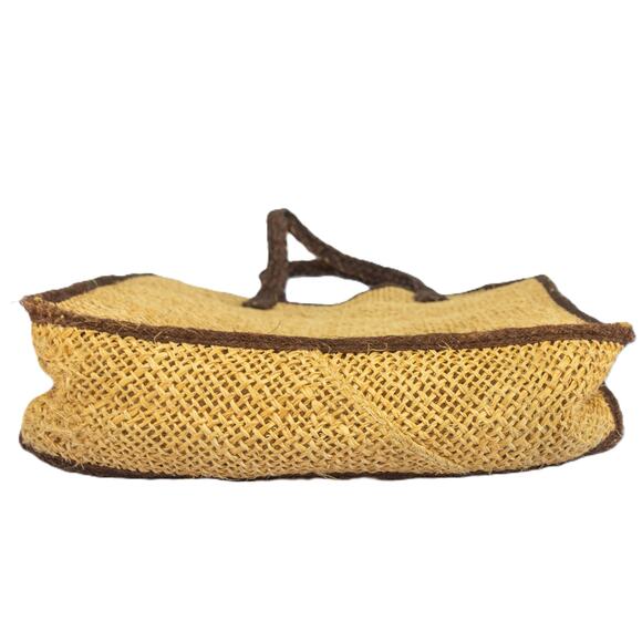 Vintage Woven Jute 70s Beach Tote Shopping Bag - Picture 4 of 7